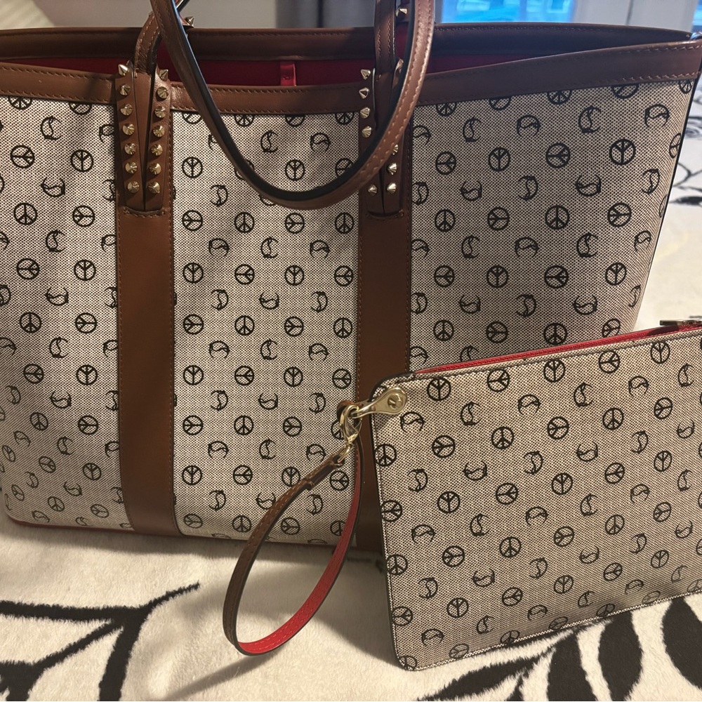 Louboutin peace tote